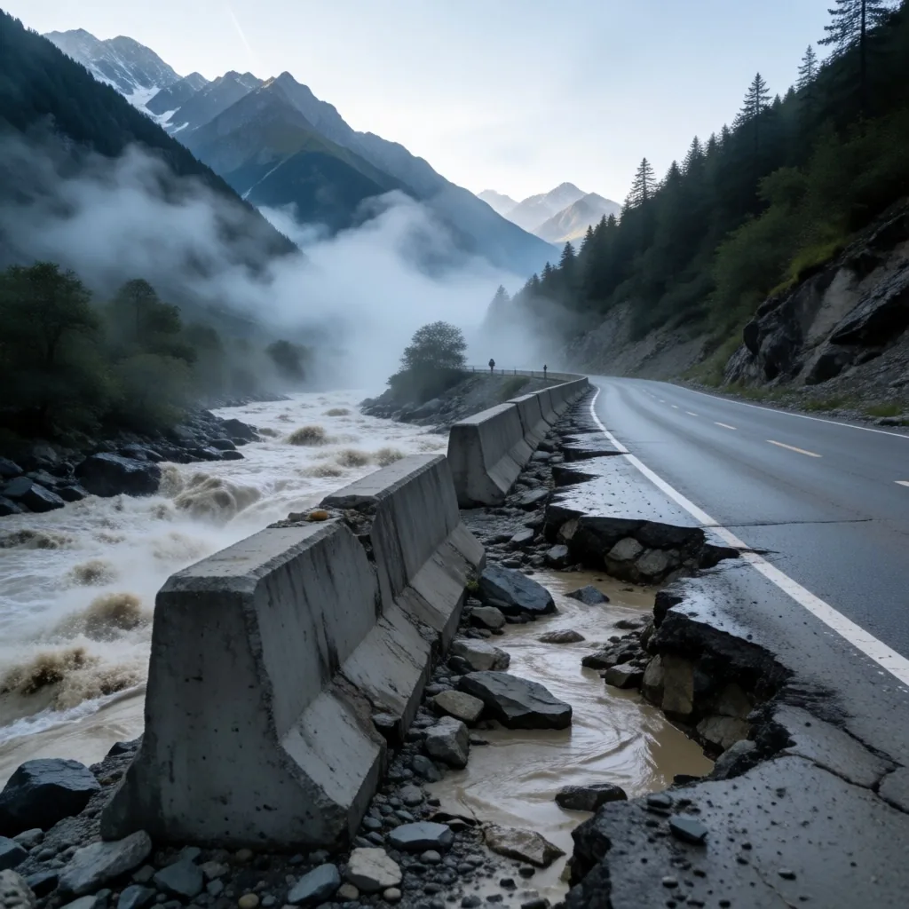 Consecuencias de inundaciones en zonas de alta montaña